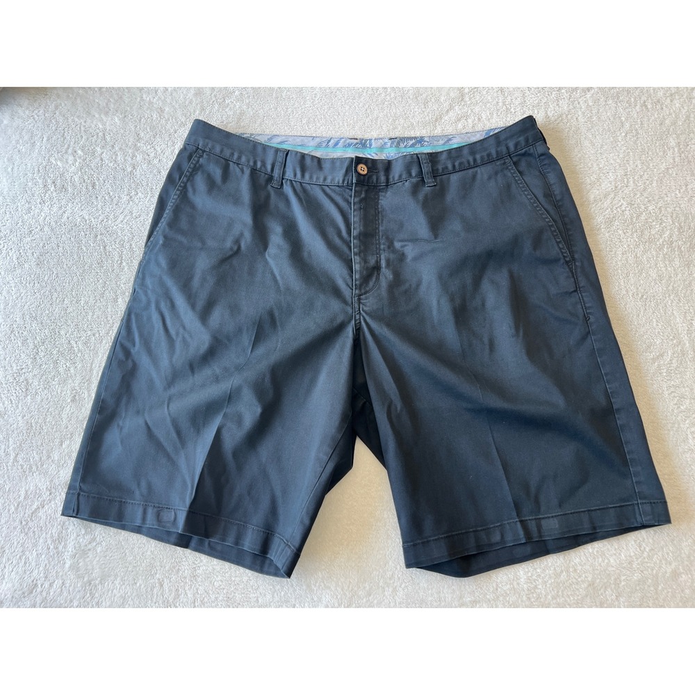 Tommy Bahama Boracay Shorts size 38 Navy Blue Cotton Blend Stretch Chino